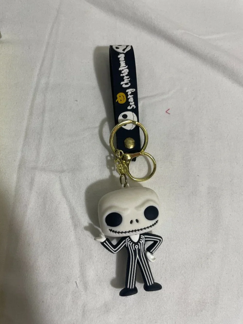 Jack Skellington Nightmare Before Christmas Rubber Figure Keychain Bag Charm